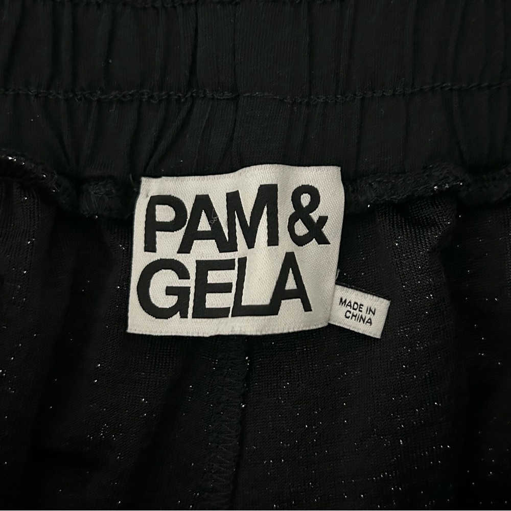 Pam & Gela Silver Sequin Track Joggers - Picture 9 of 10